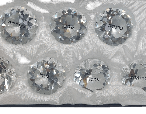 Set de Piedras Decorativas con Inscripciones en Hebreo